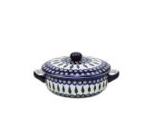 saucepan with a cover - Polish pottery